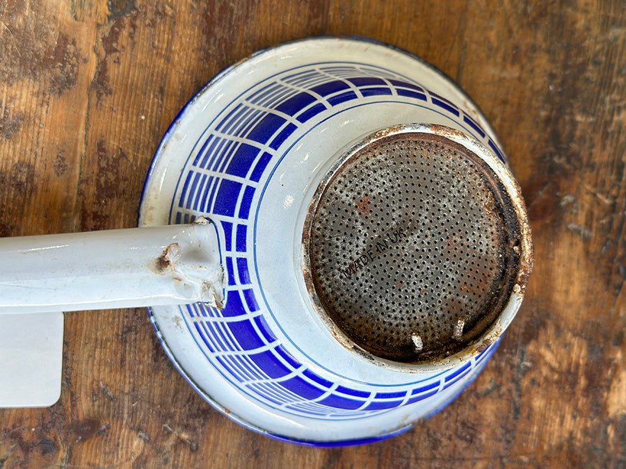 French Vintage Enamel Strainer - detail 2