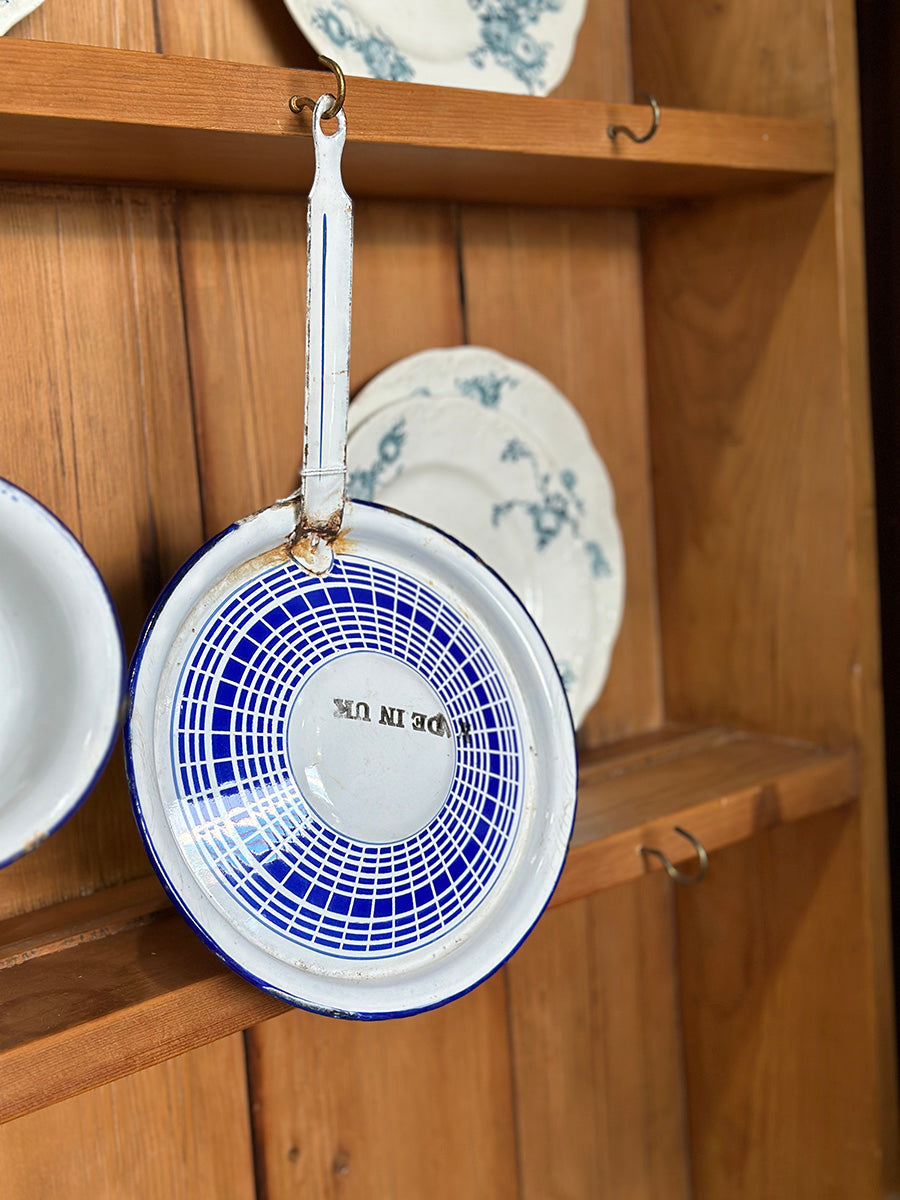 French Vintage Enamel Lid Set of Two - detail 4