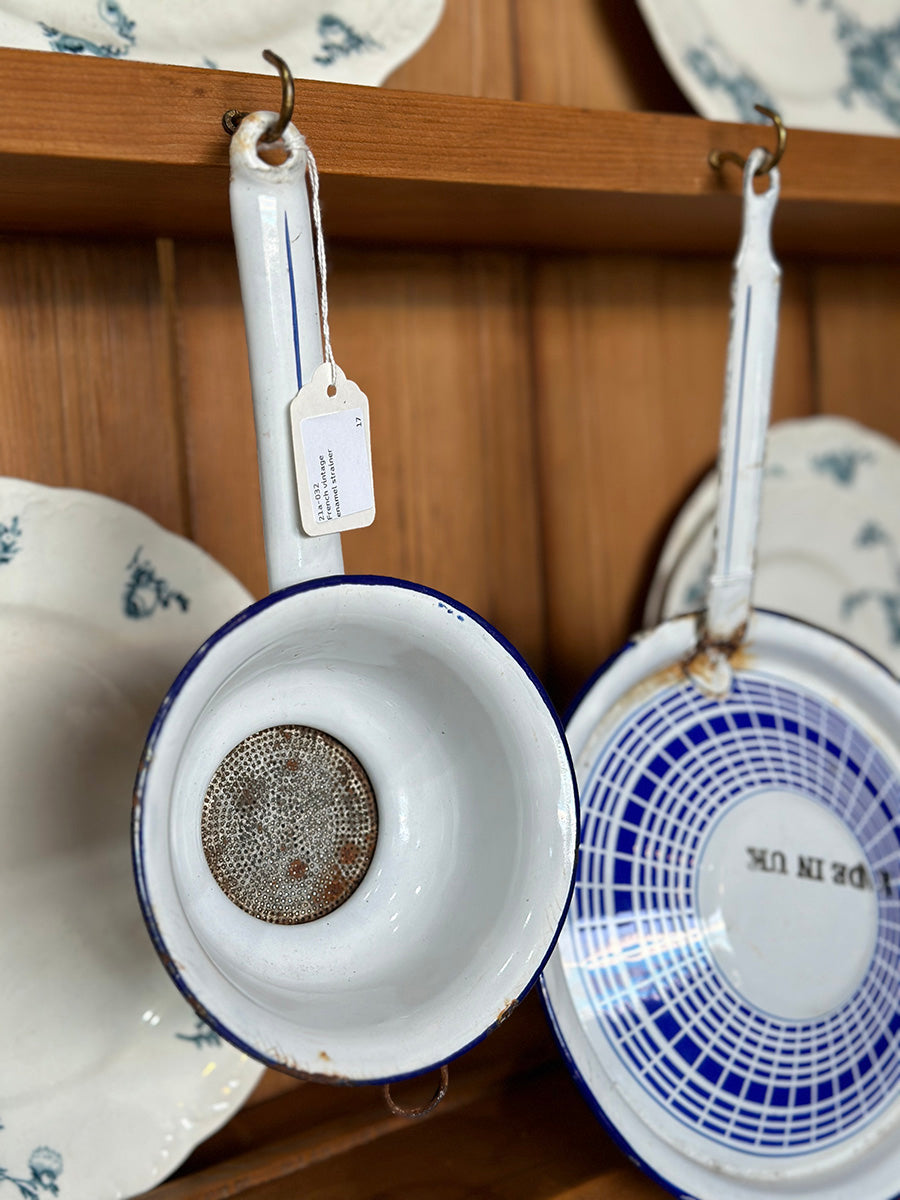 French Vintage Enamel Strainer - detail 3