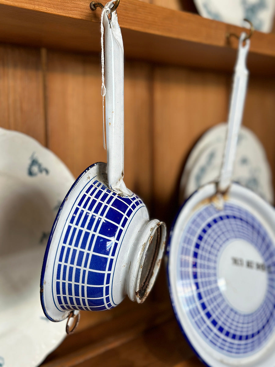 French Vintage Enamel Strainer - main image