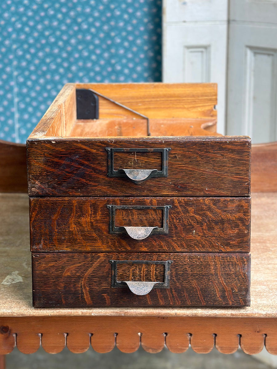 German Vintage Globe Wernicke Filing Cabinet Drawer - main image