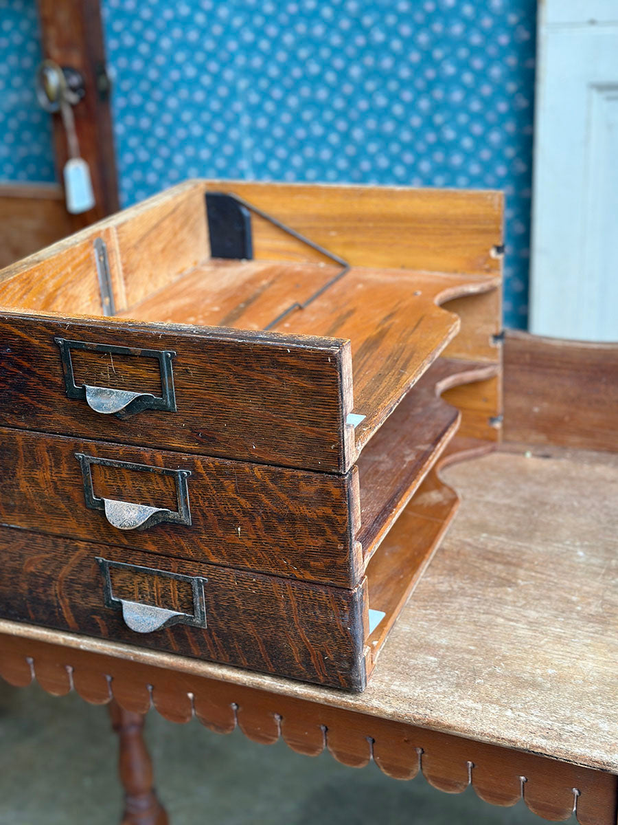 German Vintage Globe Wernicke Filing Cabinet Drawer - detail 1