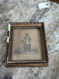 English Antique Small Frame with Temple of Fancy Print - main image