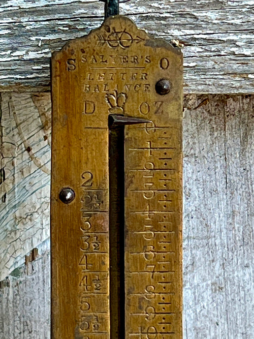 British Antique Salter Pocket Letter Scale - detail 1