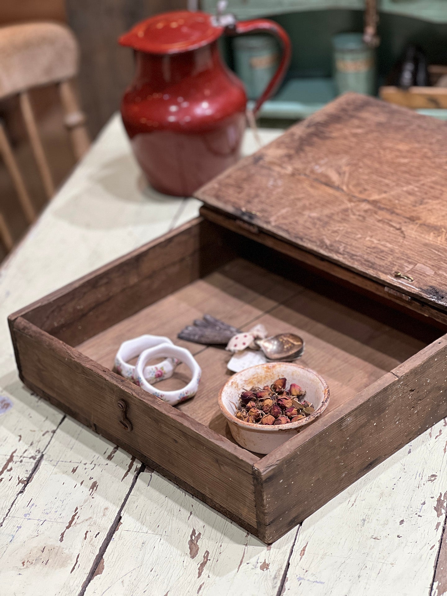 French Vintage Wooden Box - main image