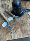 English Vintage Wooden-Handled Kitchen Whisk - main image