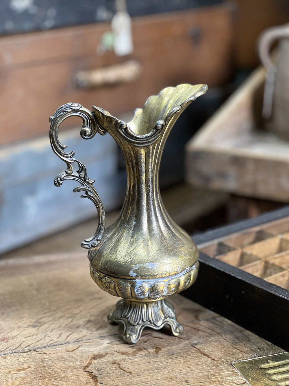 Small English Antique Brass Jug - detail 4