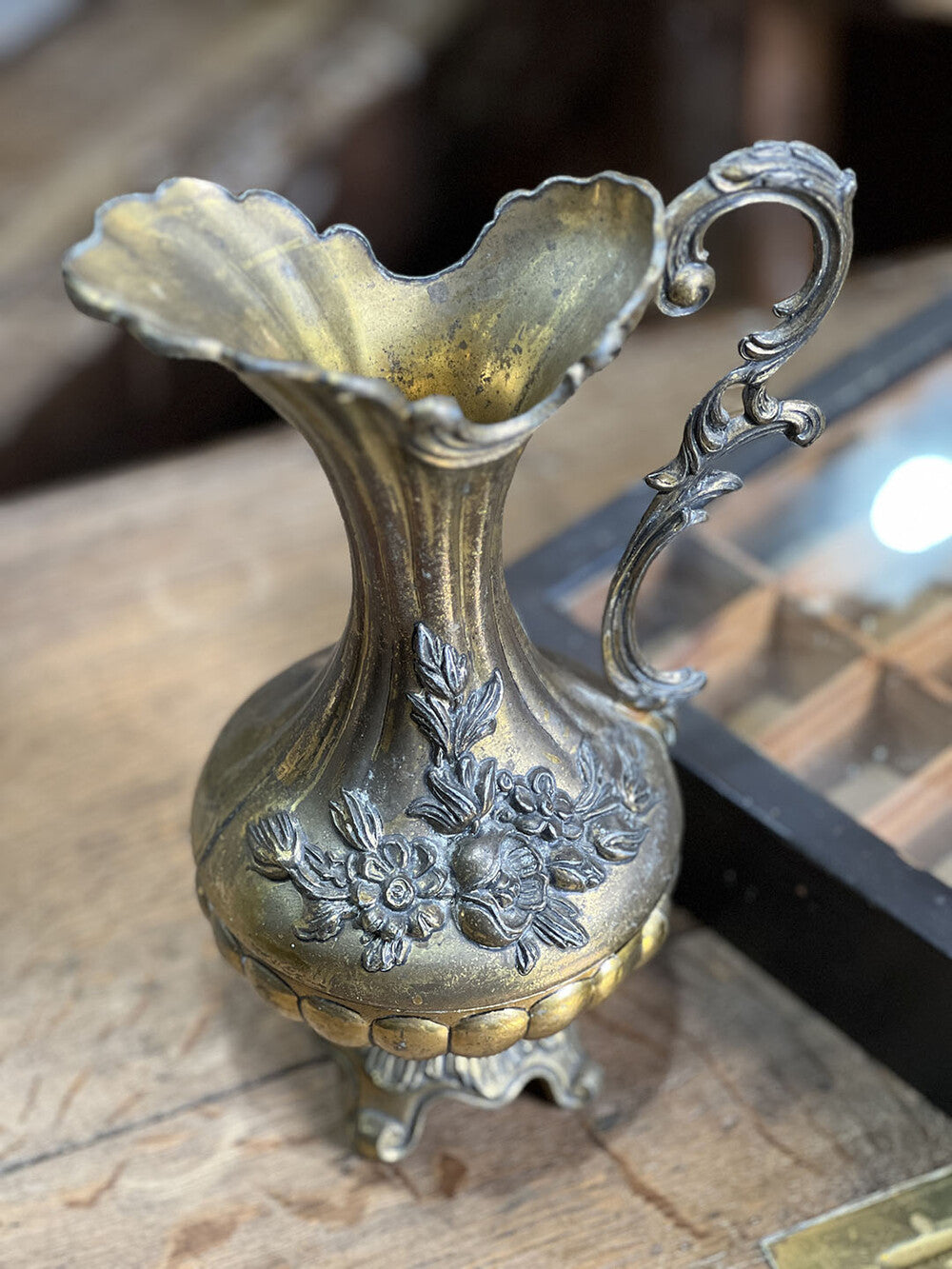 Small English Antique Brass Jug - detail 5