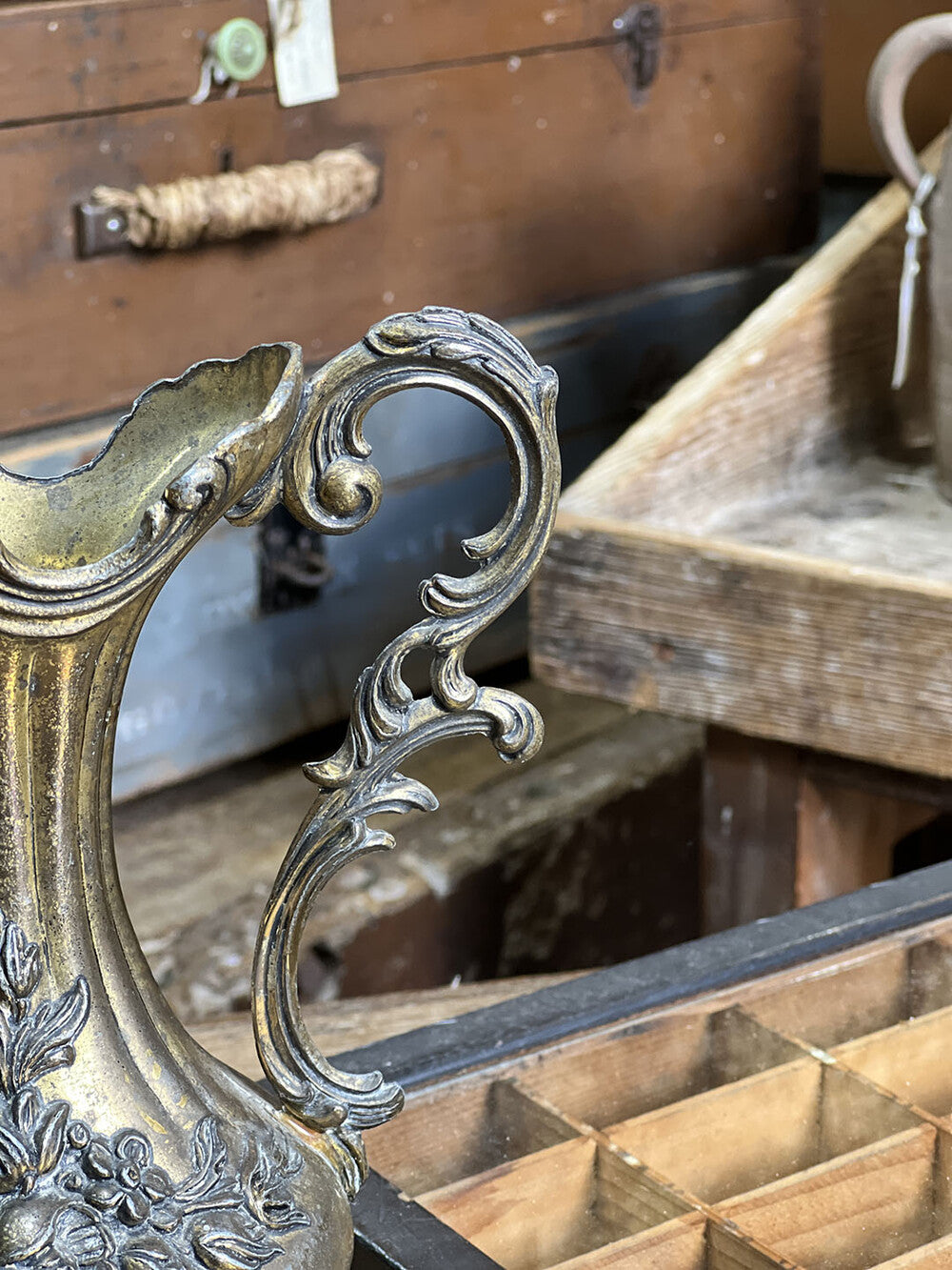 Small English Antique Brass Jug - detail 6