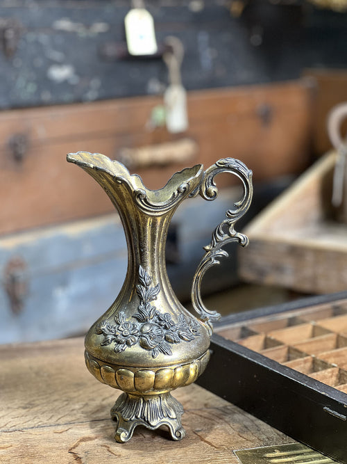 Small English Antique Brass Jug - detail 1