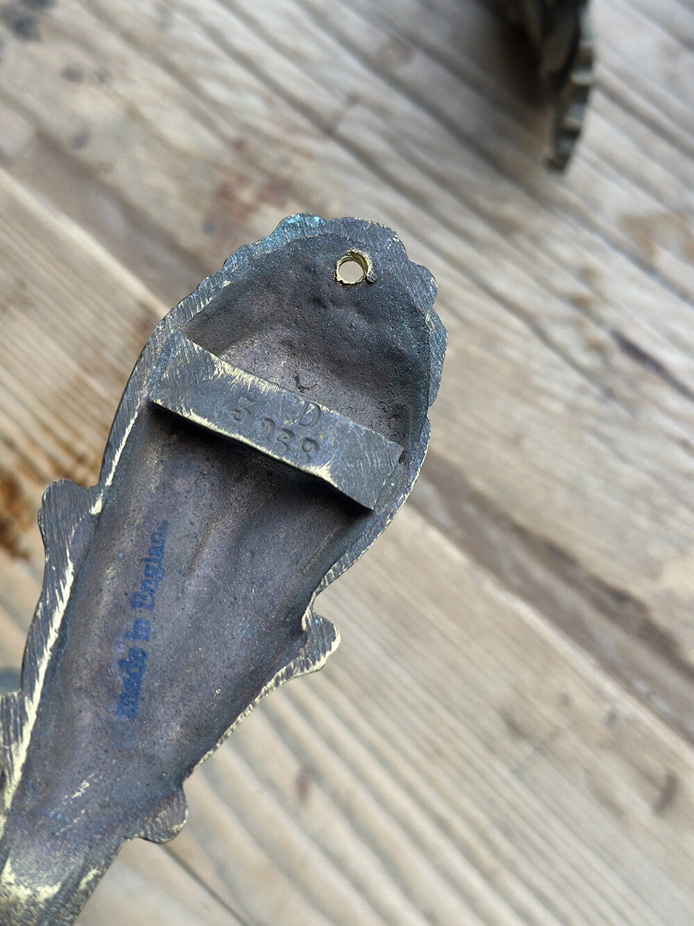 Small English Antique Brass Curtain Holders - detail 6