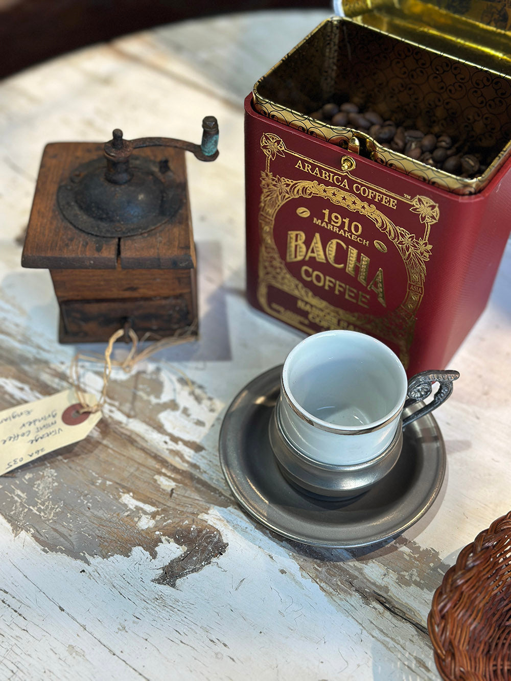 English Vintage Mini Coffee Grinder - main image