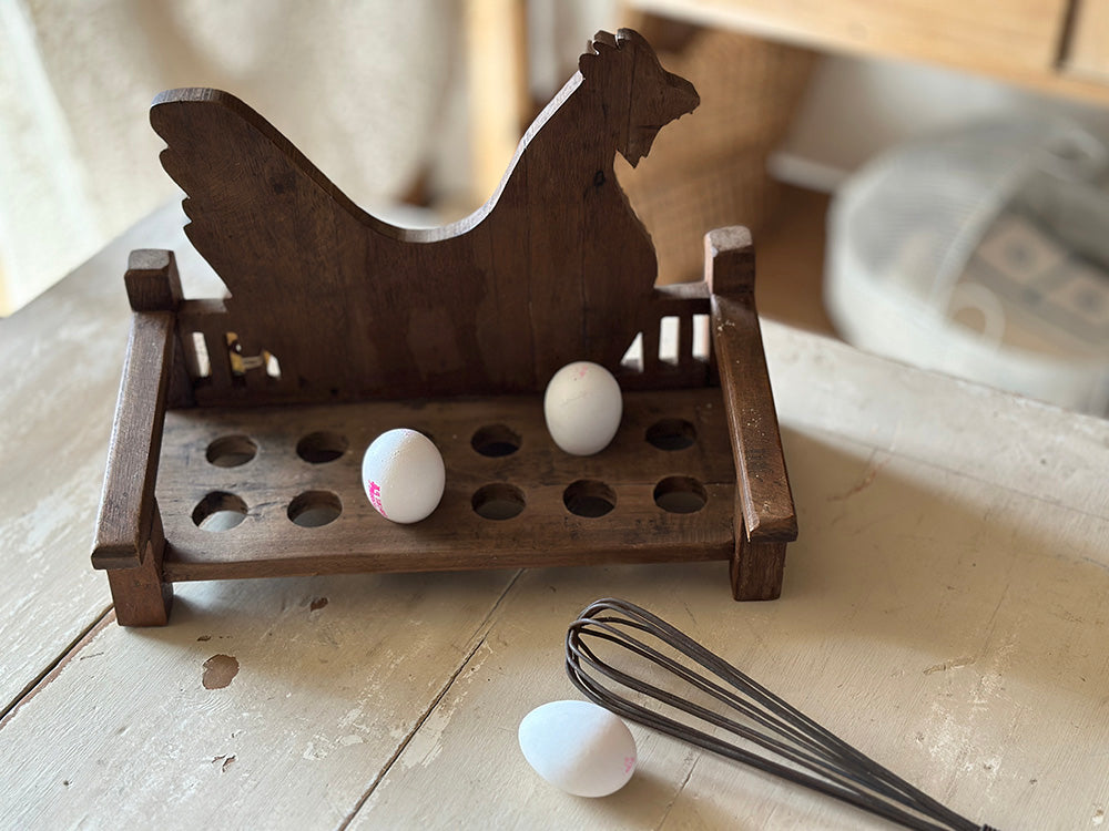 English Vintage Wooden Egg Storage - detail 2
