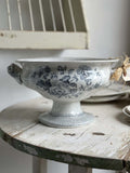 Antique Ironstone Tureen with Floral Pattern