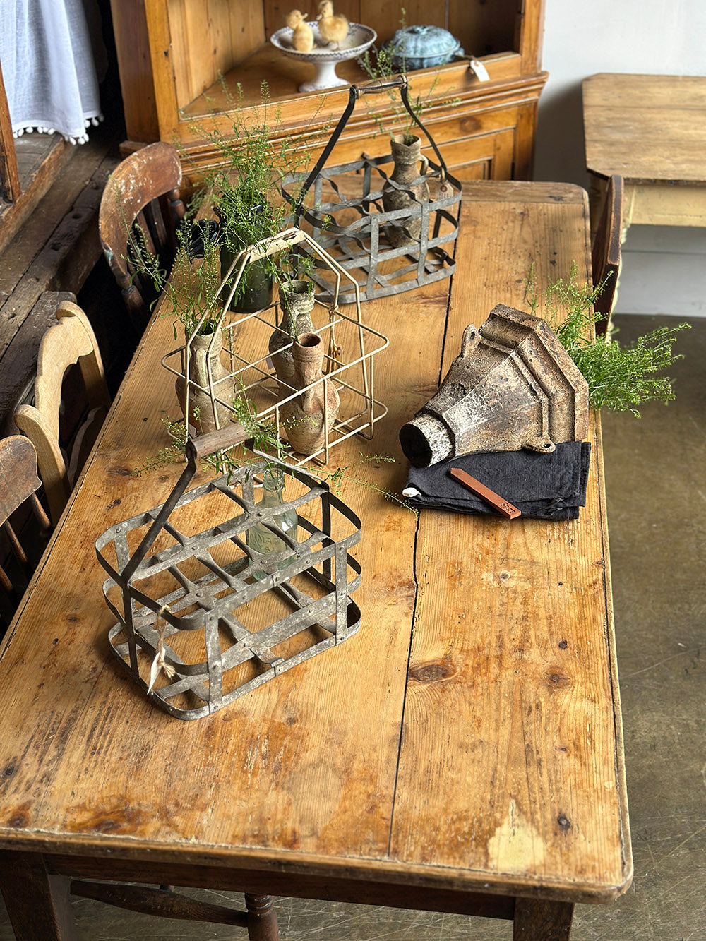 English Vintage Metal Bottle Rack - detail 6