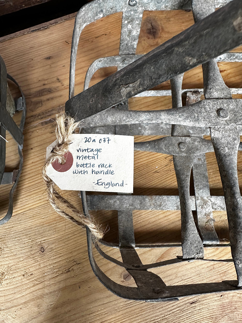 English Vintage Metal Bottle Rack - detail 7